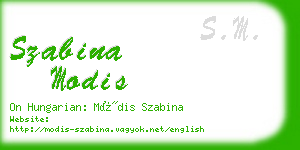 szabina modis business card